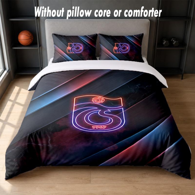 Trabzonspor FC Design Bed Bedding Set 1 Duvet Cover + 2 Pillowcases Soft Breathable Household Bed Linens