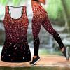 Fragmented Starlight Print Yoga Outfit for Women Fashion Workout Leggings Fitness Sports Casual Yoga Pants