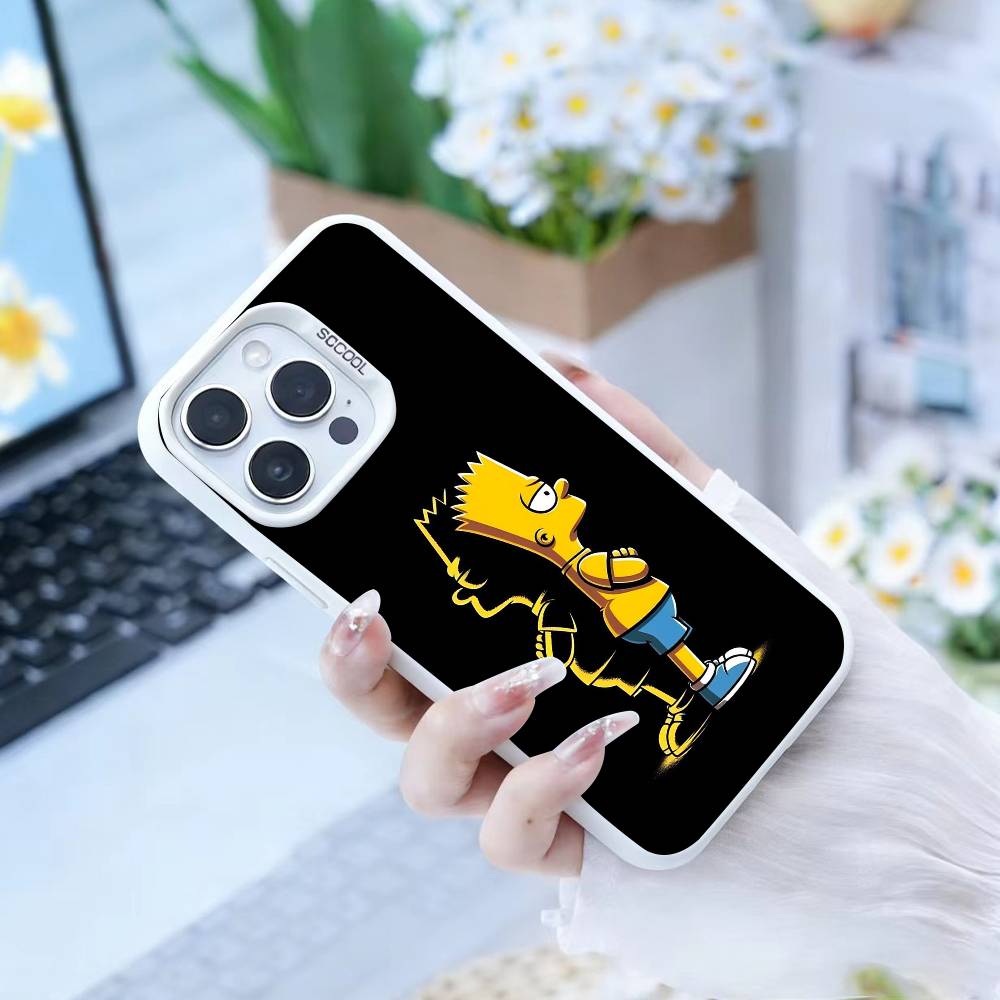 Чехол для телефона Anime T-The S-Simpsons-s для iPhone 16,15,14,13,12,17,Pro,MAX белый Матовый Ударопрочный Чехол