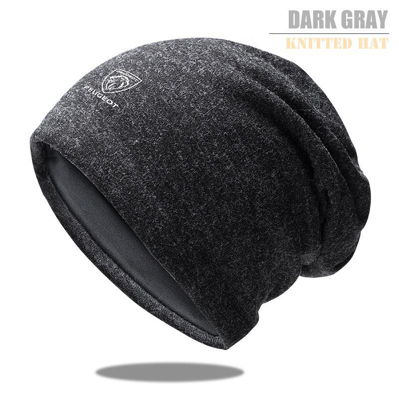 Soft Cotton Beanie Hat Autumn Spring Slouchy Skullcap For Peugeot 408 4008 308 3008 n Rifter 5008 508 2008 208 RCZ 407 Stickers