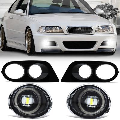 2 шт. Крышка противотуманной фары для BMW E46 M3 2001- 2006 Светодиодная противотуманная фара Фара Передний бампер Крышка противотуманной фары Двойные отверстия