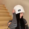 Маленькая шапочка, открывающая лицо, для женщин, однотонная, универсальная шапка-бини, тот же стиль для мужчин и женщин, уличная мода, шапка-бандана, вязаная шапка