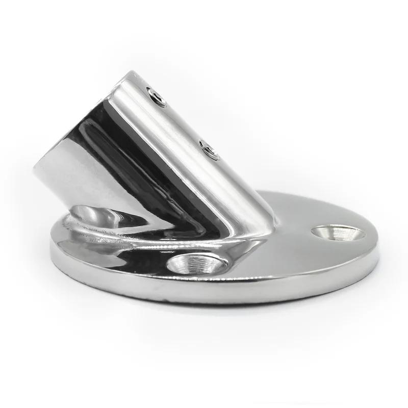 316 нержавеющая сталь 45 градусов поручень для палубы лодки поручни круглое основание для 1" труба части лодки аксессуары