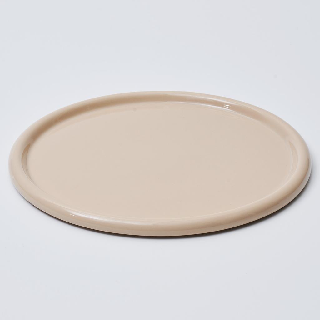 LASSIETTE NUBE Ceramic Large Round Plate Dishwasher Safe Yellow, White