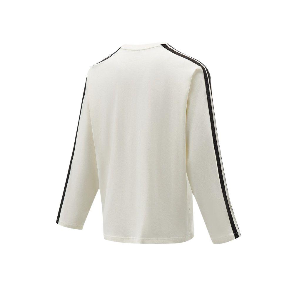 adidas Мужская повседневная полосатая футболка с длинным рукавом St 3St tops KR2536