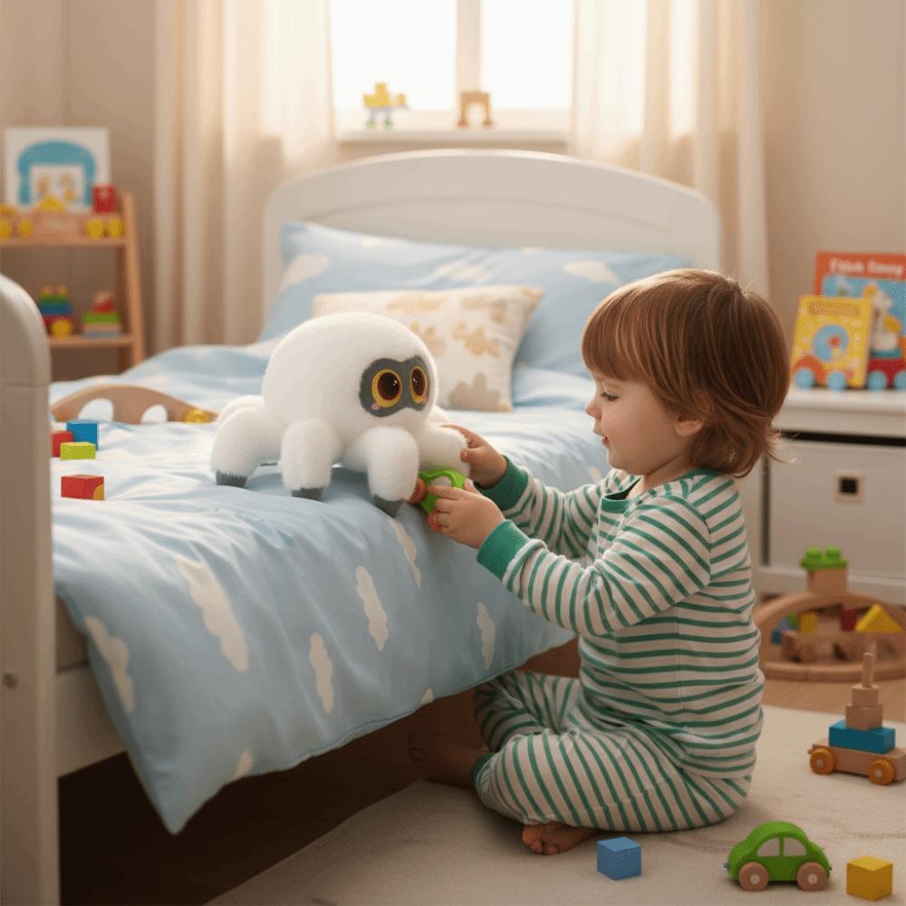 Fluffy Spider Plush Doll Simulation Black Crawling Pet Doll Spider Stuffed Animal  Birthday Parties