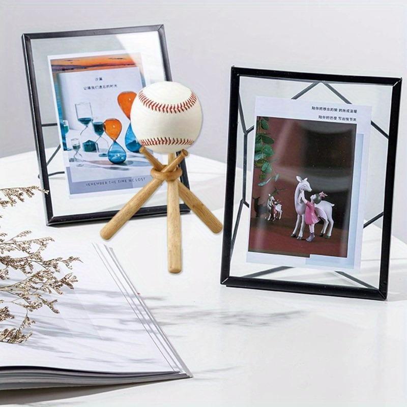 Подставка для бейсбола Подставка для бейсбола Деревянная подставка для бейсбольного мяча Держатель для дисплея Мяч не входит в комплект