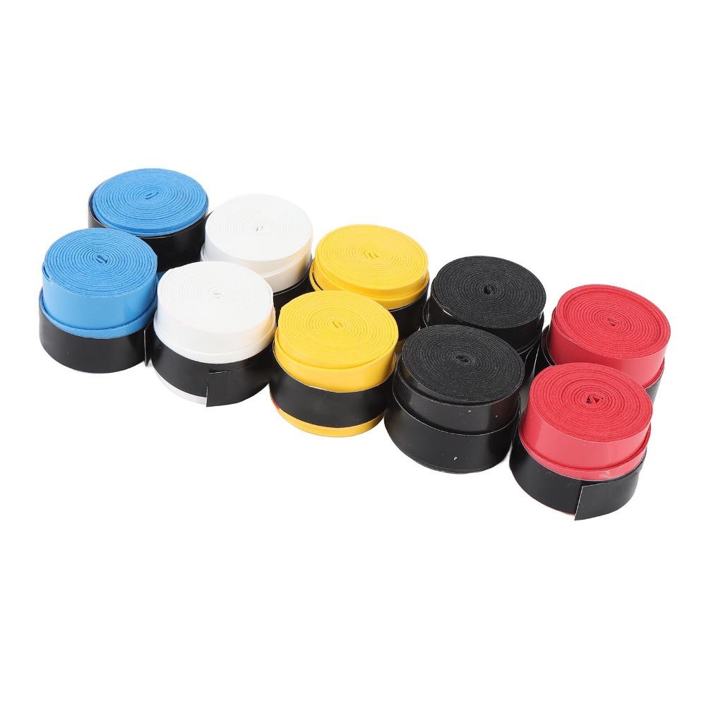 10pcs PU Material Handle Wrap 110cm Length Sports Grip Tape Convenient Racquet Overgrip For Sports