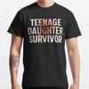 Men Fashion Casual Short Sleeves Teenage Daughter Survivor Black Tees Oversized T-shirts