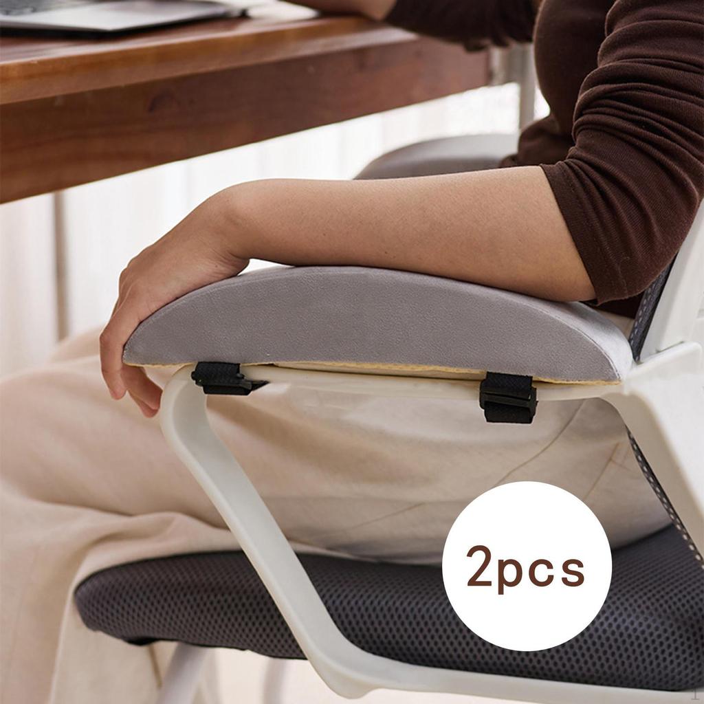 Chair Armrest Cushion Pair Non Slip Memory Arm Rest Elbow Support for Living Room Computer