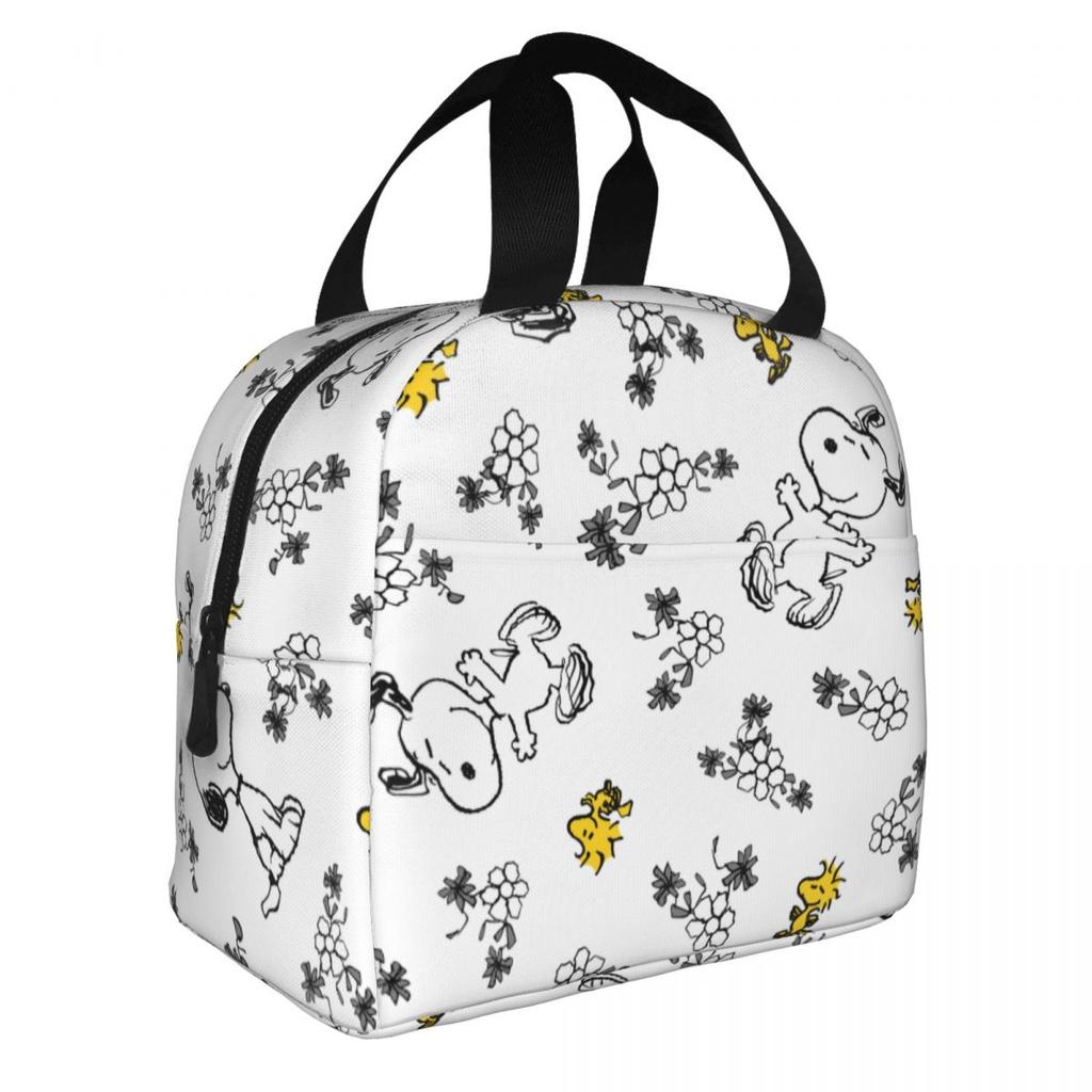 Cute Dog Pattern Insulated Lunch Bag Portable Thermal Tote For Work Picnic Meal Container