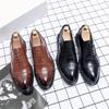 Leather Shoes Men's Formal Business Men's Shoes British Style Heightening Pointed Men's Suit Small Leather Shoes Spring and Autumn New Wedding Shoes