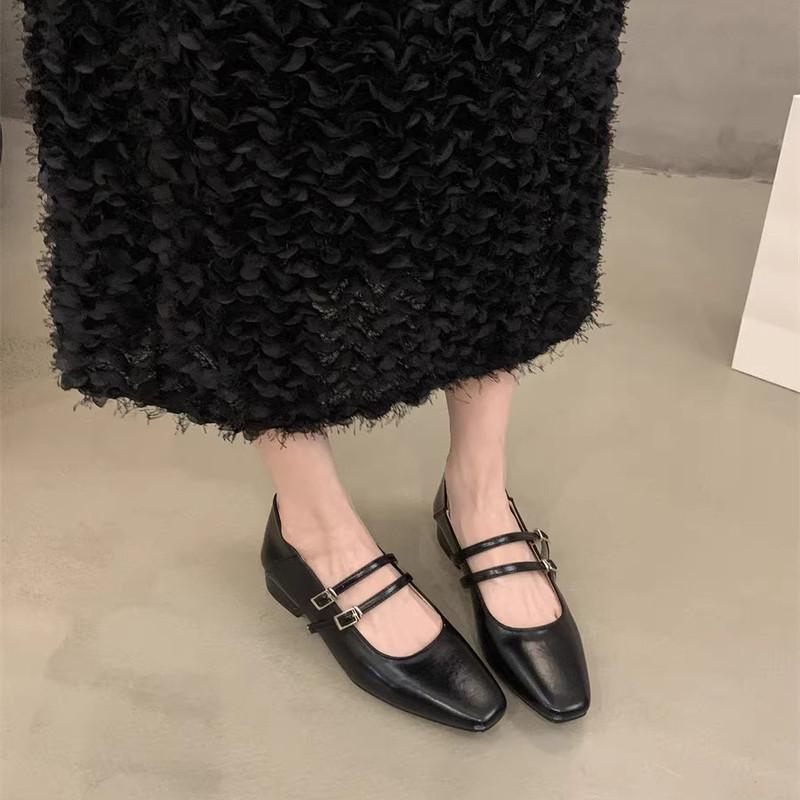 Серебристые туфли Мэри Джейн на массивном каблуке, темпераментные одиночные туфли с неглубоким носком и одним ремешком, женская обувь