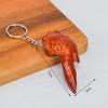 Funny Pvc Pork Belly Chicken Wings Roast Chicken Bag Pendant  Hanging Jewelry Key Ring Creative Simulation Food Charms