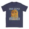 Мужская футболка Ohio Sigma Rizzler Забавная футболка из 100% хлопка с круглым вырезом и короткими рукавами Летние топы