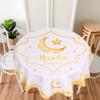 Ид мубарак Рамадан Карим Полиэстер Круглая скатерть Декор Рамадан для дома 2025 Исламские Мусульманские Принадлежности для вечеринки ИД Аль Адха