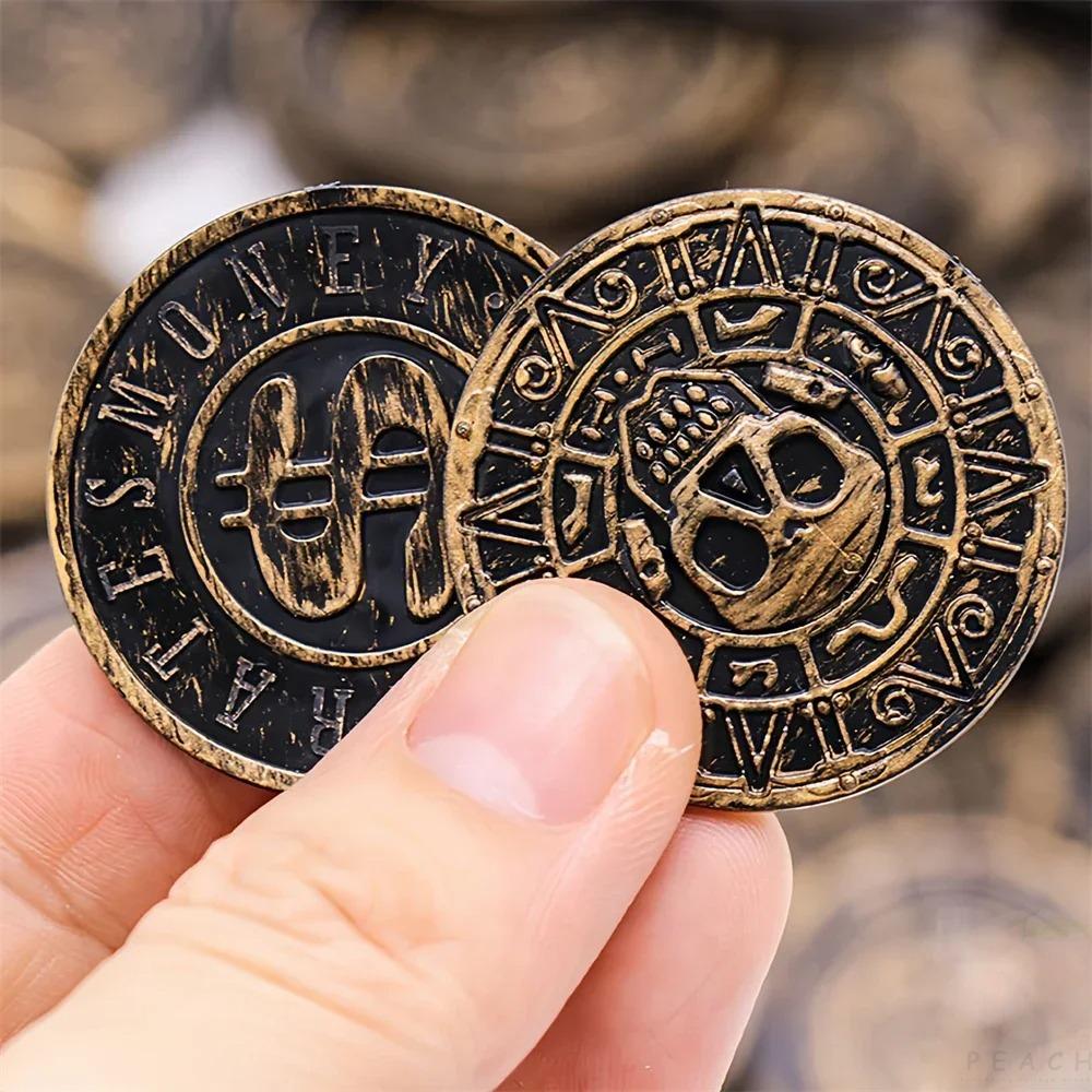 20/50/100pcs Retro Pirate Coin Party Supplies Gift Kids Favor Birthday Toys Halloween Decor Fake Treasure Plastic Game Coin