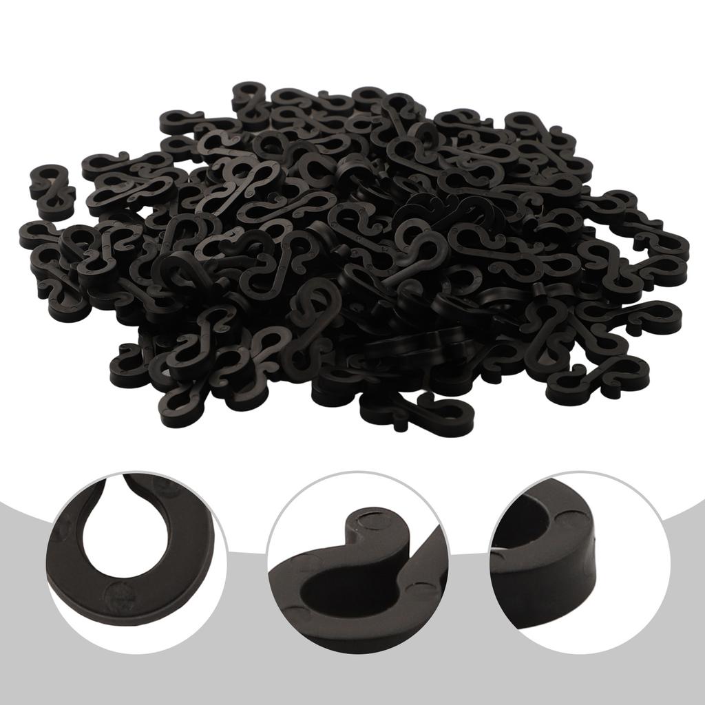 150 шт. S-образные крючки Держатели для светодиодных световых клипс Для дома Елки Погодные клипсы-крючки Клипсы для рождественских огней Наружное хранение