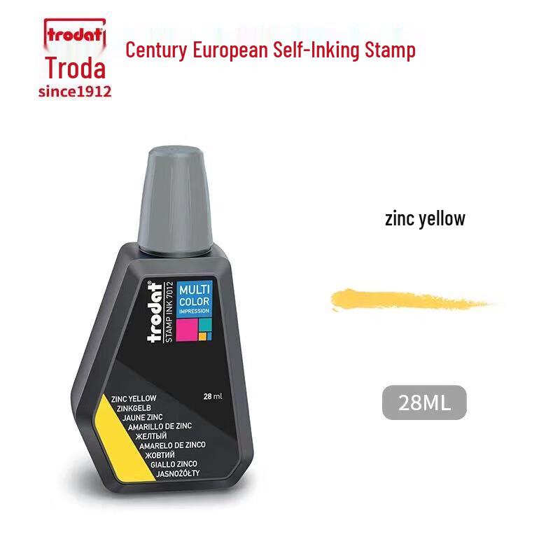 Trodat 7011 Quick-Dry Red & Black Self-Inking Stamp Ink for Official Seals