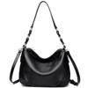 Genuine Leather Shoulder Bag for Women Monochromatic Crossbody Bags Soft Cow Leather Large Bags