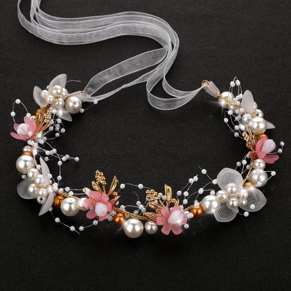 Flower Tiaras Flower Wreath Fairy Crown Elegant Girls Crown Headband Children's Headwear