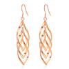 Silver Plated Double Twist Tassel Earrings Thin Face Korean Style Wave Super Fairy Hanging Earrings Female Twist Three-Line Earrings
