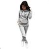 Fall and Winter Fashion Hot New High Quality Pullover Set Street Loose Women's Hoodie + Sweatpants Two-piece Set