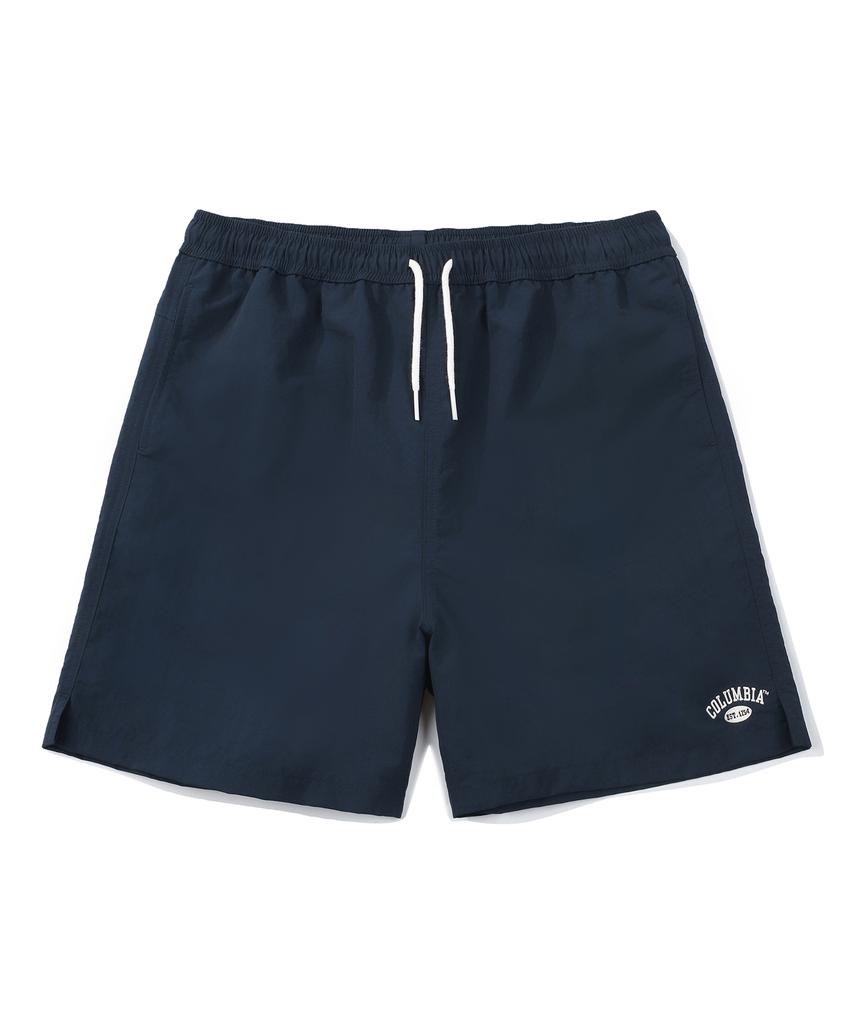 COLUMBIA UNIVERSITY Cu Arch Logo Nylon Shorts Pants Navy