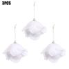 3pcs Glitter Xmas Tree Pendants 3 Pieces Set Hanging Ornaments Christmas Balls  Seasonal Display