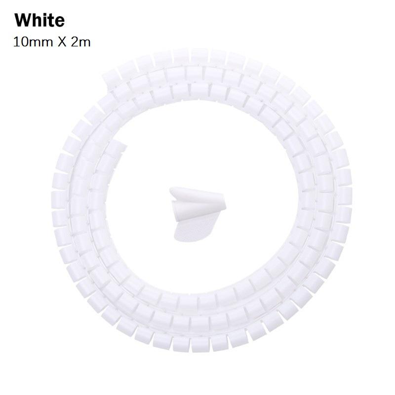 1,5/2 м 10/16 мм гибкий спиральный кабельный органайзер трубка для хранения шнура протектор управления кабельным катушкой настольный аксессуар для аккуратного хранения кабеля