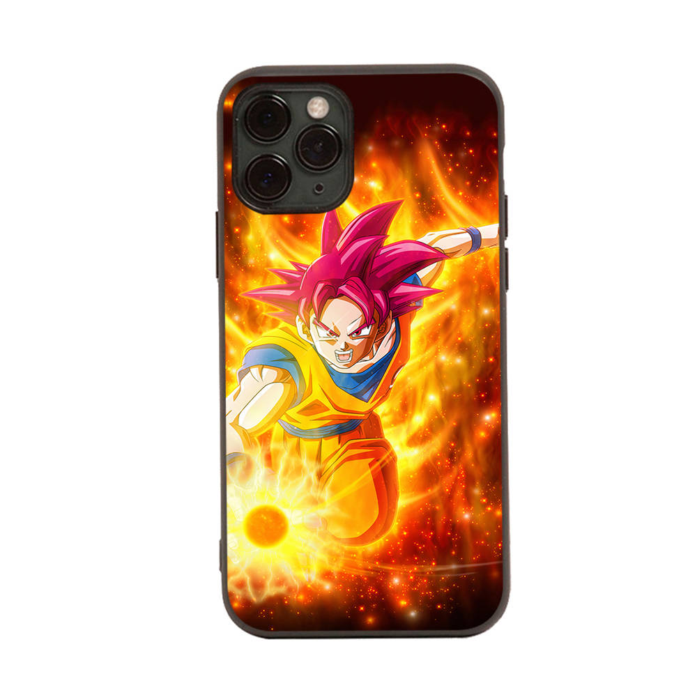 Чехол WD10 Dragon Ball Black Soft для iPhone 16 15 Plus 14 13 Pro 8 SE XR XS Max P30 Nova 5T Y5P Y6 Y7 Y8P Y9 Realme C30 C33 C31 VIVO Y36 V27