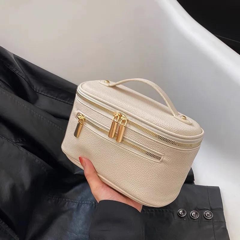 Косметичка из искусственной кожи PU Портативная женская косметичка большой вместимости Многофункциональная водонепроницаемая косметичка