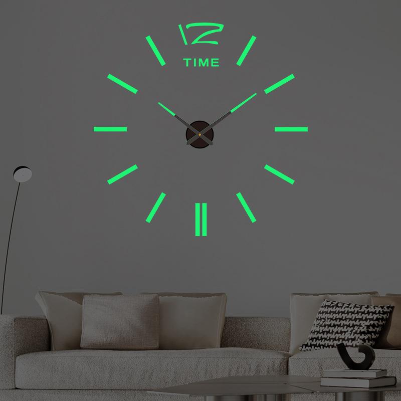 3D Luminous Large Wall Clock Modern Design DIY Digital Table Wall Clocks Wall Clock Free Shiping Living Room Decorative Watch