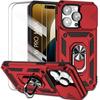Protective Case - BOOLING - for iPhone 16 Pro Max - Red - Shockproof - Back Stand