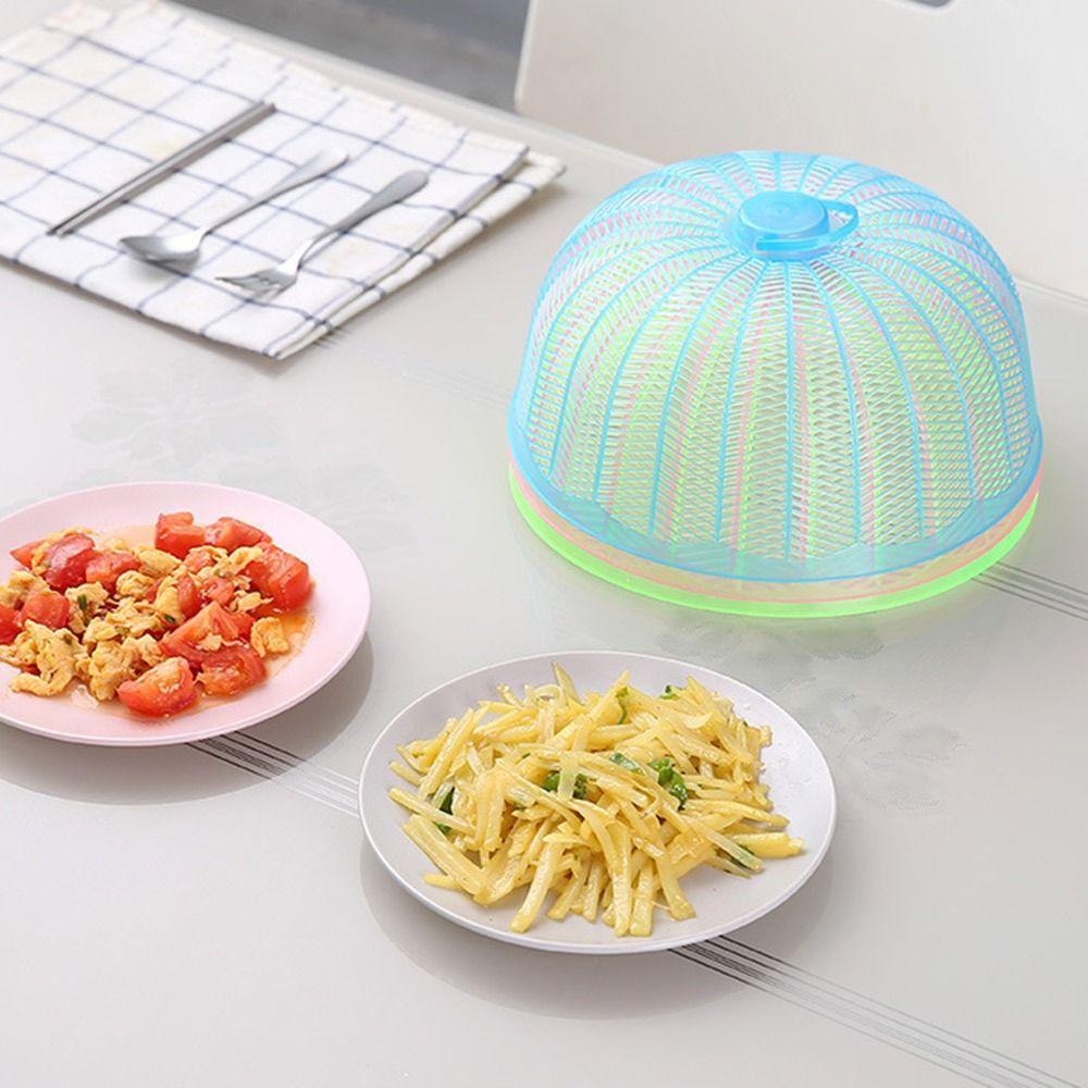 Dustproof Vegetable Cover Round Mesh Cage Portable Food Cover Home Kitchen