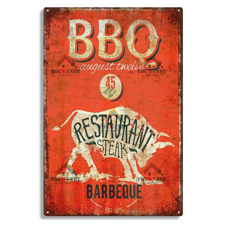 Ретро Металлические жестяные таблички DADS BBQ Декоративная табличка Настенный декор для Барбекю Бара Паба Кухни Зоны для вечеринок Винтажная металлическая пластина