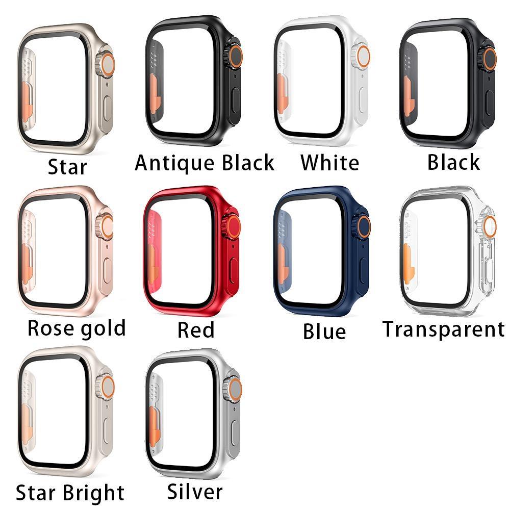 Закаленное стекло с чехлом для ПК. Обновление до Apple Watch Ultra 49 мм, для Apple Watch 8, 7, 45 мм, 41 мм, для Iwatch Series SE 6, 5, 4, 40 мм, 44 мм, защитная пленка для экрана ПК.