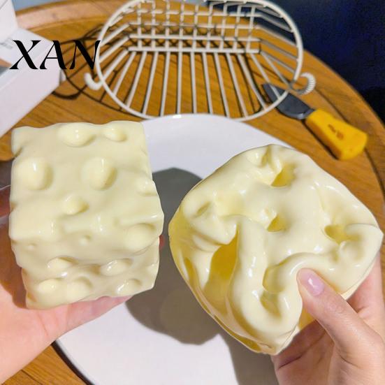 Relaxation Hand Toy 1/2Pcs Pink Cheese Squeeze Stress Relief Yellow Block Fidget Fake Cube Sensory Reduction Ball