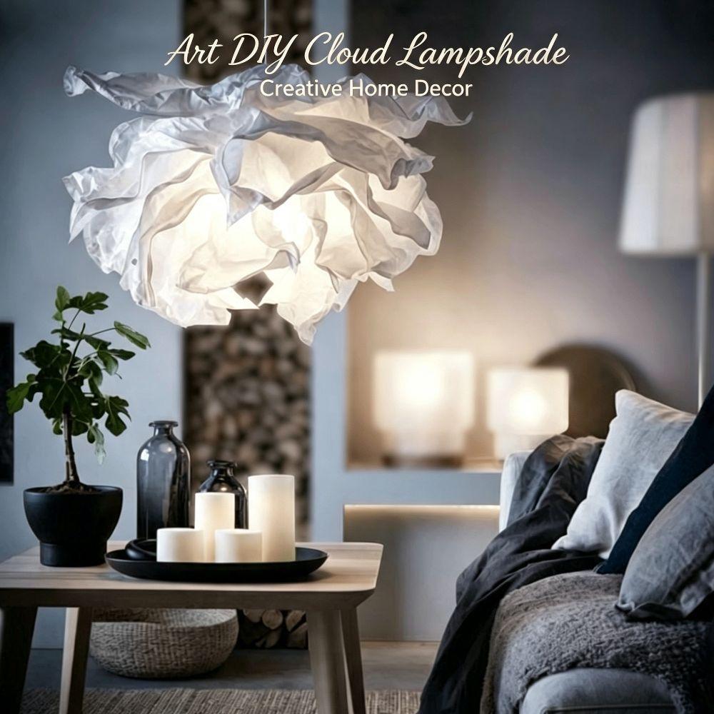 Natural Light Paper Lampshade Paper-based Simple Lampshade Art DIY Cloud Lampshade Hallway
