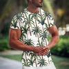 Summer Coconut Tree 3D Print T-Shirt Street Trendy Men's Wear Harajuku Style Casual Loose Round Neck T-Shirt Top