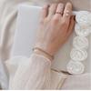 Lanyun Jewelry Простой серо-голубой натуральный лунный камень удлиненный камень браслет из 14-каратного золота браслет