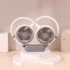 Cute Portable Usb Rechargeable Neck Hanging Fan With High Wind Power