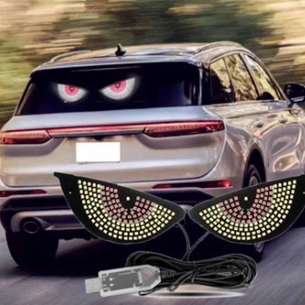 2PCS Universal Car Expression Lights USB Pixel Panel Light Vehicle Signal Lights Automotive Decor