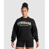 Gymshark Lifting Essentials Graphic Brushed Oversized Sweatshirt Black B3c1i Bb2j