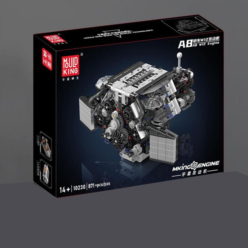 Mould King 10088 535 деталей Технический Электрически Приводимый Двигатель V8 Конструктор Модель Набор Для Взрослых Креативная Сборка Кирпичные Игрушки