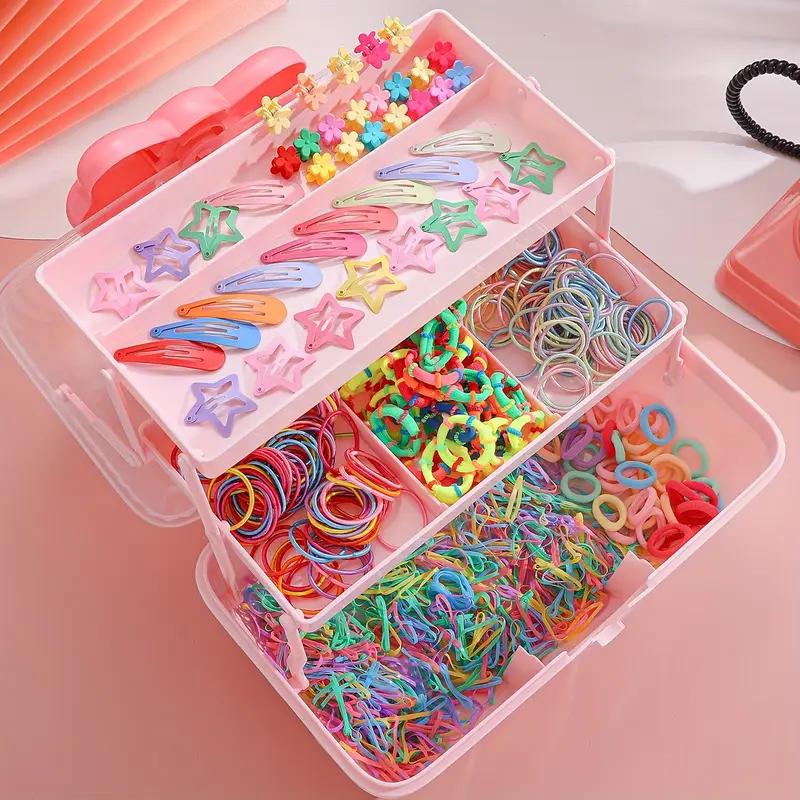 Набор аксессуаров для волос из 1000 предметов, многоэлементный инструмент для укладки волос, подходит для всех сезонов, идеальный подарок для женщин, разнообразные цвета, без коробки