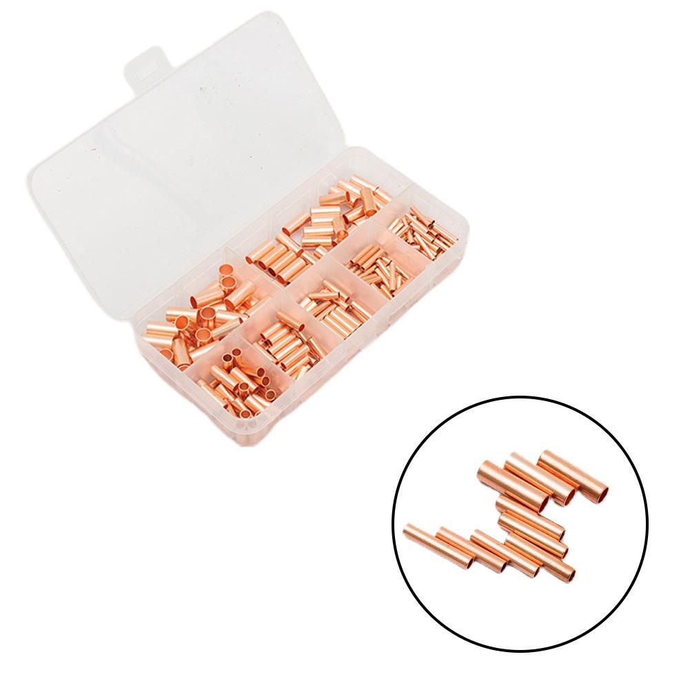 250Pcs Connectors Terminal Kit Butt Wire Cable Crimp