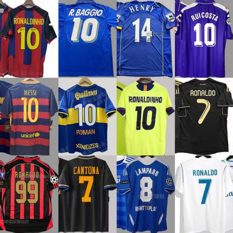 Retro Football Jerseys Mens Womens Short Sleeve Soccer Shirts Vintage Team Uniforms Sports Training Wear