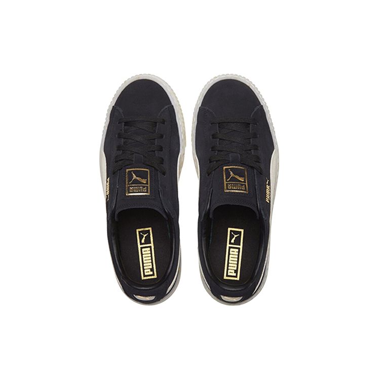 Puma Suede Platform Celebrate - Женские кроссовки Black Gold White Team-Gold 365621-03