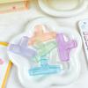 2Pcs Clear Acrylic Binder Clips with Strong Grip Colorful Paper Clips for Office School Home Reusable Binder Clips for Organizing